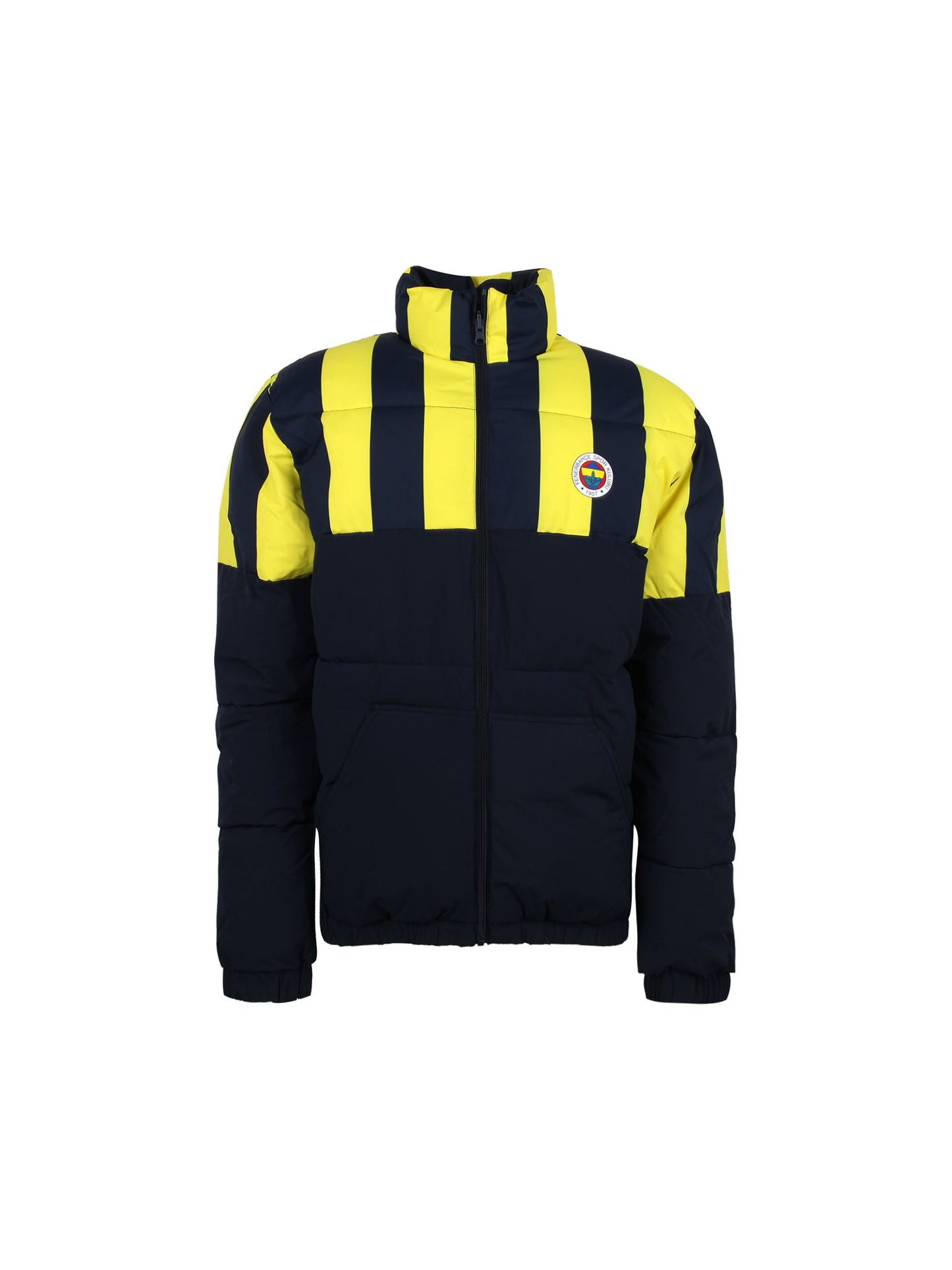 Fenerbahçe Lacivert Çubuklu Çocuk Çift Taraflı Mont