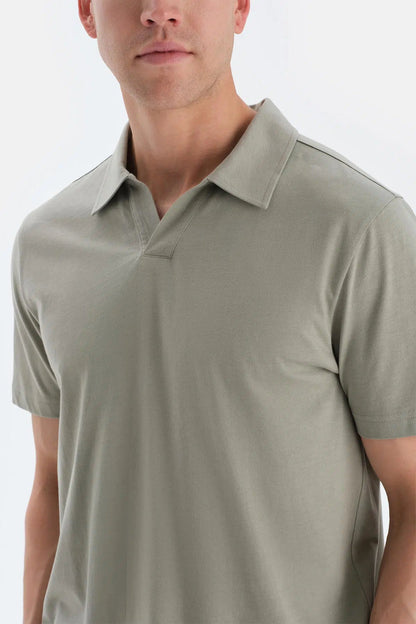Açık Yeşil Polo Yaka Tişört Şort Pijama Takımı