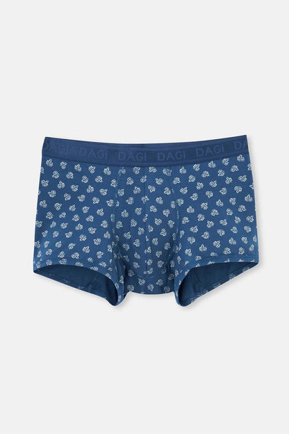 Koyu Mavi Desenli Micro Modal Boxer