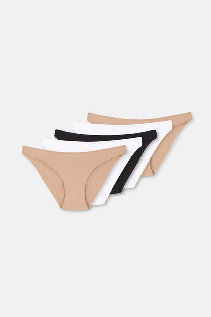 Karışık Karışık 5'li Düşük Bel Kadın Slip Külot
