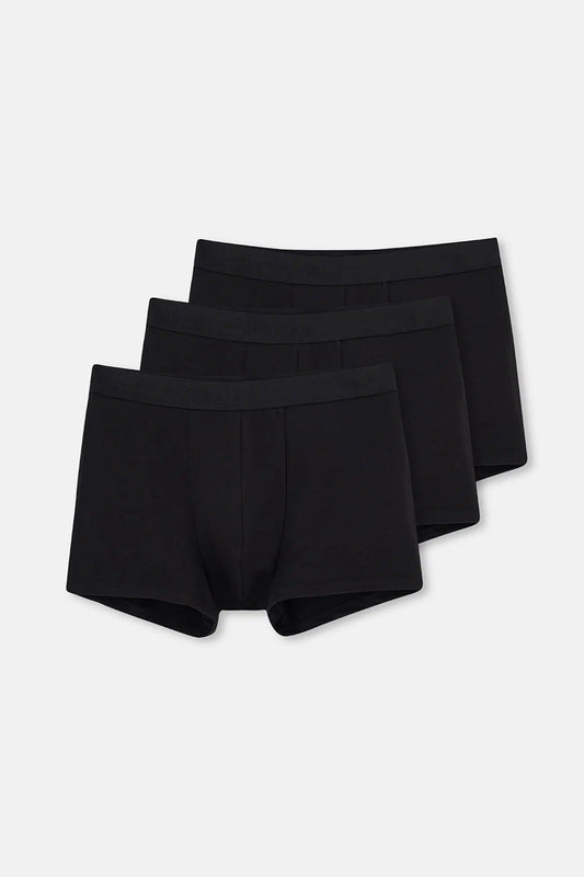 Siyah Compact Düz 3'lü Boxer