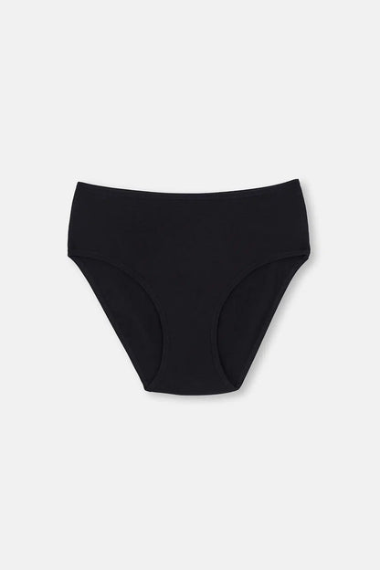 Siyah-beyaz-ten Yüksek Bel 3'lü Slip Külot