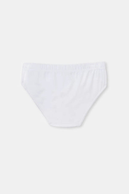 Beyaz Penye 2'li Pamuklu Slip Külot