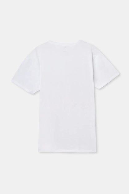 Beyaz Sıfır Yaka Erkek 2'li T-shirt