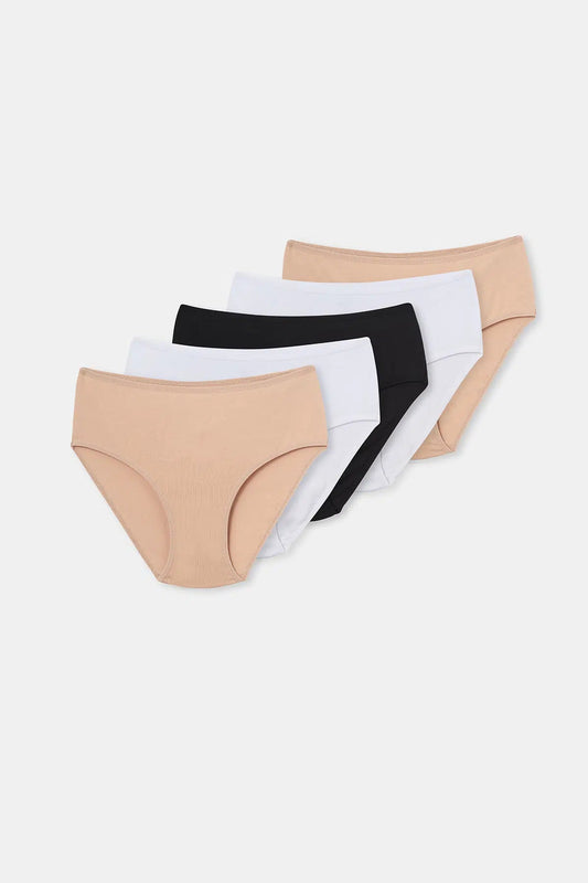 Karışık Karışık 5'li Yüksek Bel Kadın Slip Külot