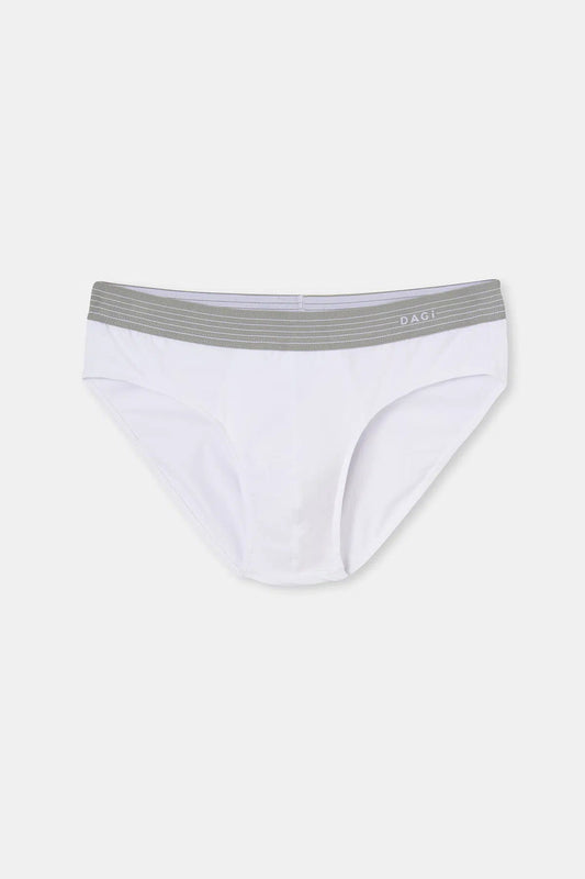 Beyaz Penye Compact Düz Erkek Slip Külot