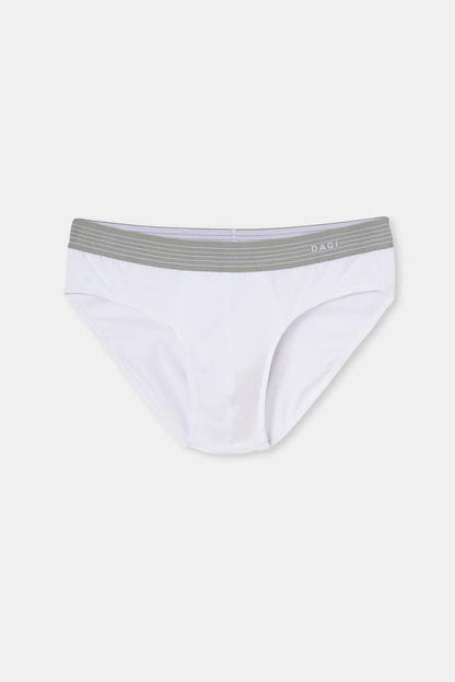 Beyaz Penye Compact Düz Erkek Slip Külot
