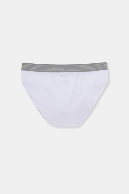 Beyaz Penye Compact Düz Erkek Slip Külot