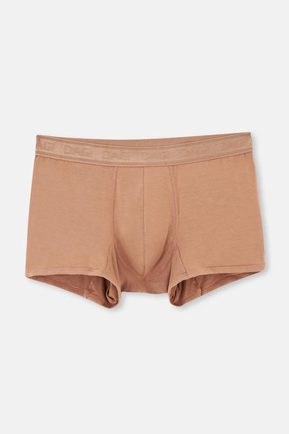 Açık Kahve-lacivert 2'li Düz Micro Modal Boxer