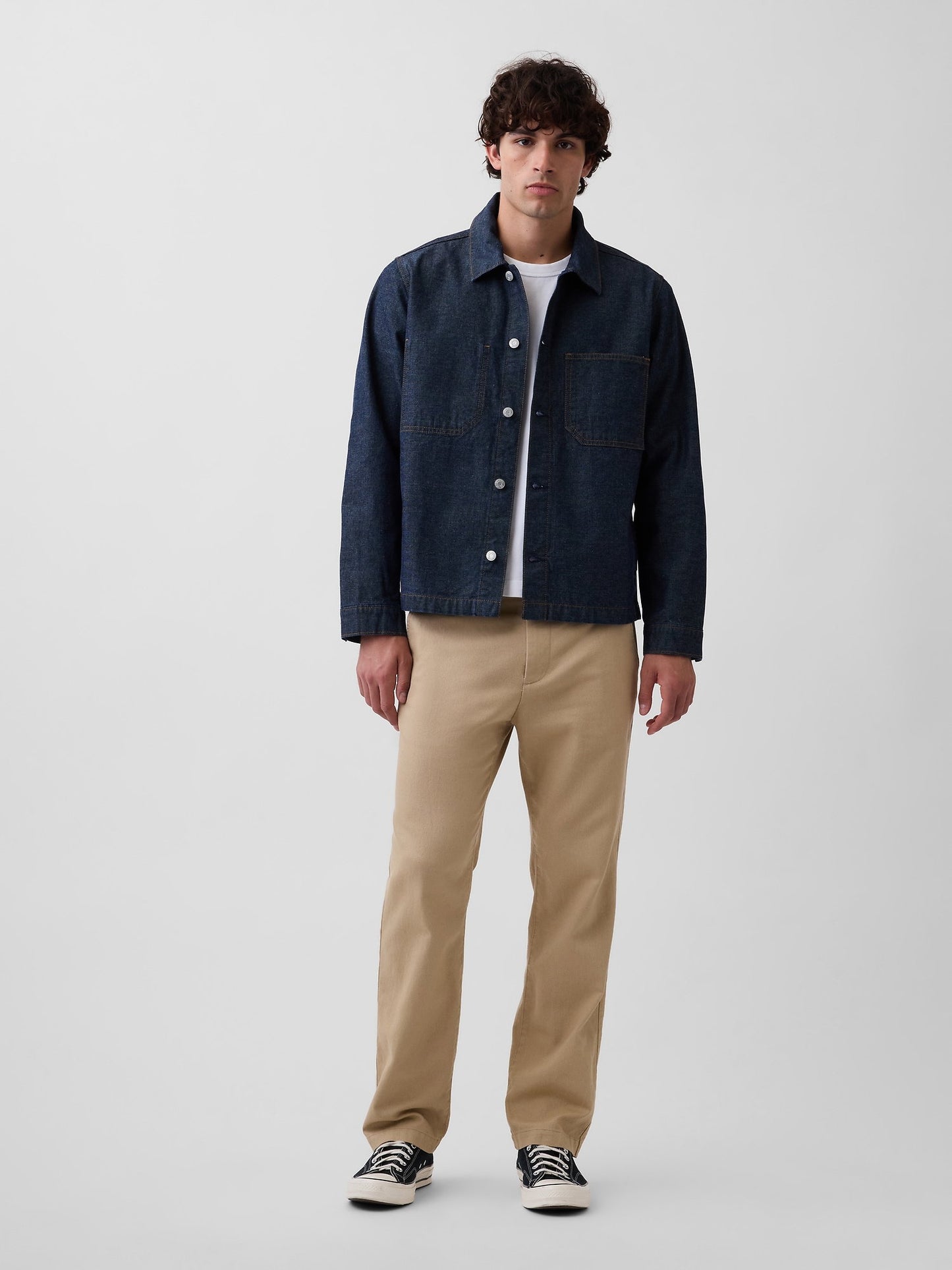 Bej Keten Pamuk Karışımlı Relaxed Straight Pantolon