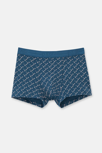 Koyu Mavi 5210 2'li Desenli Pamuk Boxer