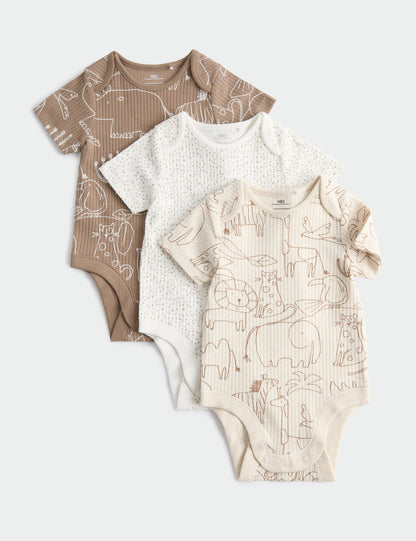 Safari Desenli Bebek Body 3'lü Set