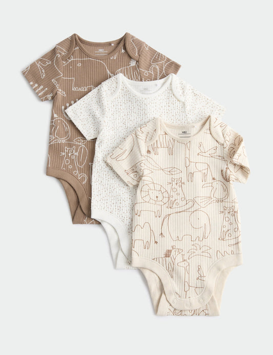 Safari Desenli Bebek Body 3'lü Set