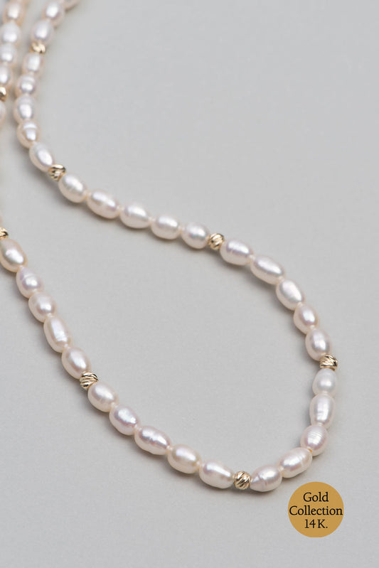 Doğal Inci Zarafeti 14 Ayar Altın Kolye M00296073643