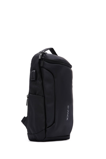 D-pack Erkek Siyah Teknolojik Kumaş Çapraz Çanta