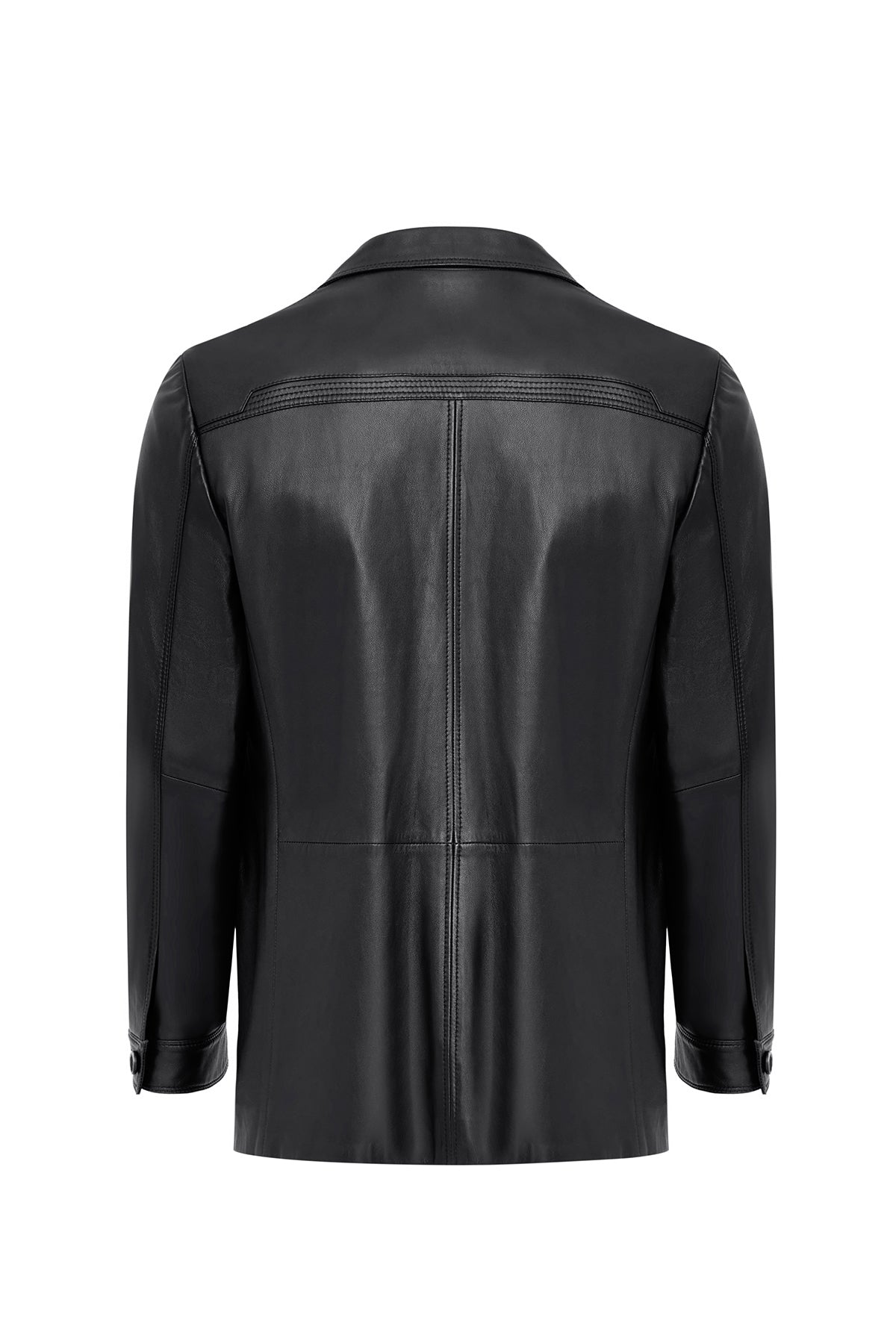 Kevin Erkek Siyah Blazer Deri Ceket