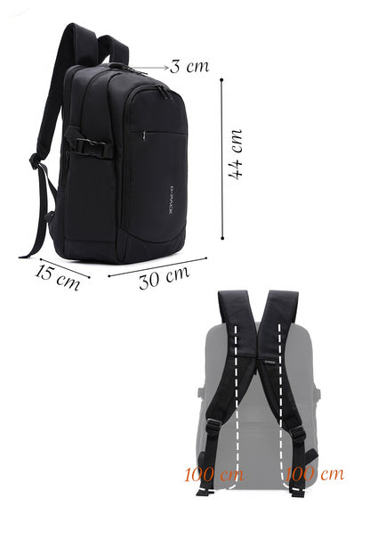 D-pack Erkek Siyah Teknolojik Kumaş Sırt Çantası