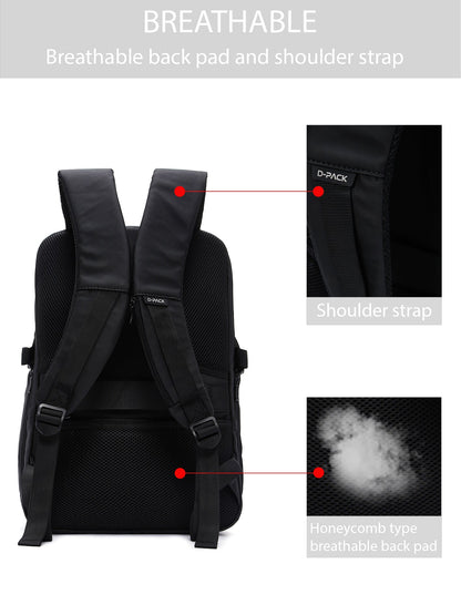 D-pack Erkek Siyah Teknolojik Kumaş Sırt Çantası