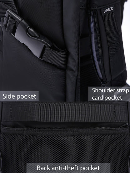 D-pack Erkek Siyah Teknolojik Kumaş Sırt Çantası