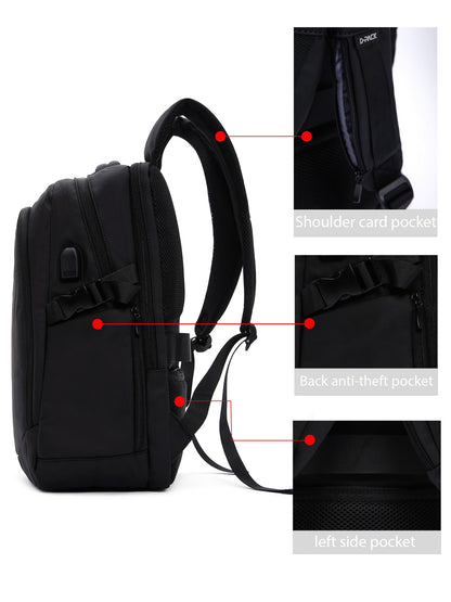 D-pack Erkek Siyah Teknolojik Kumaş Sırt Çantası