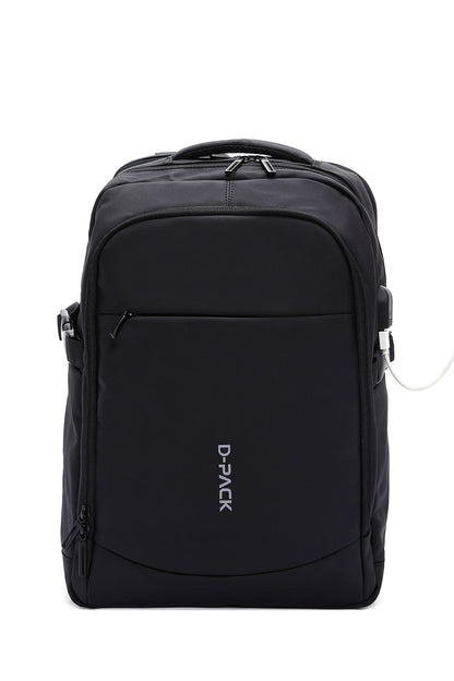 D-pack Erkek Siyah Teknolojik Kumaş Sırt Çantası