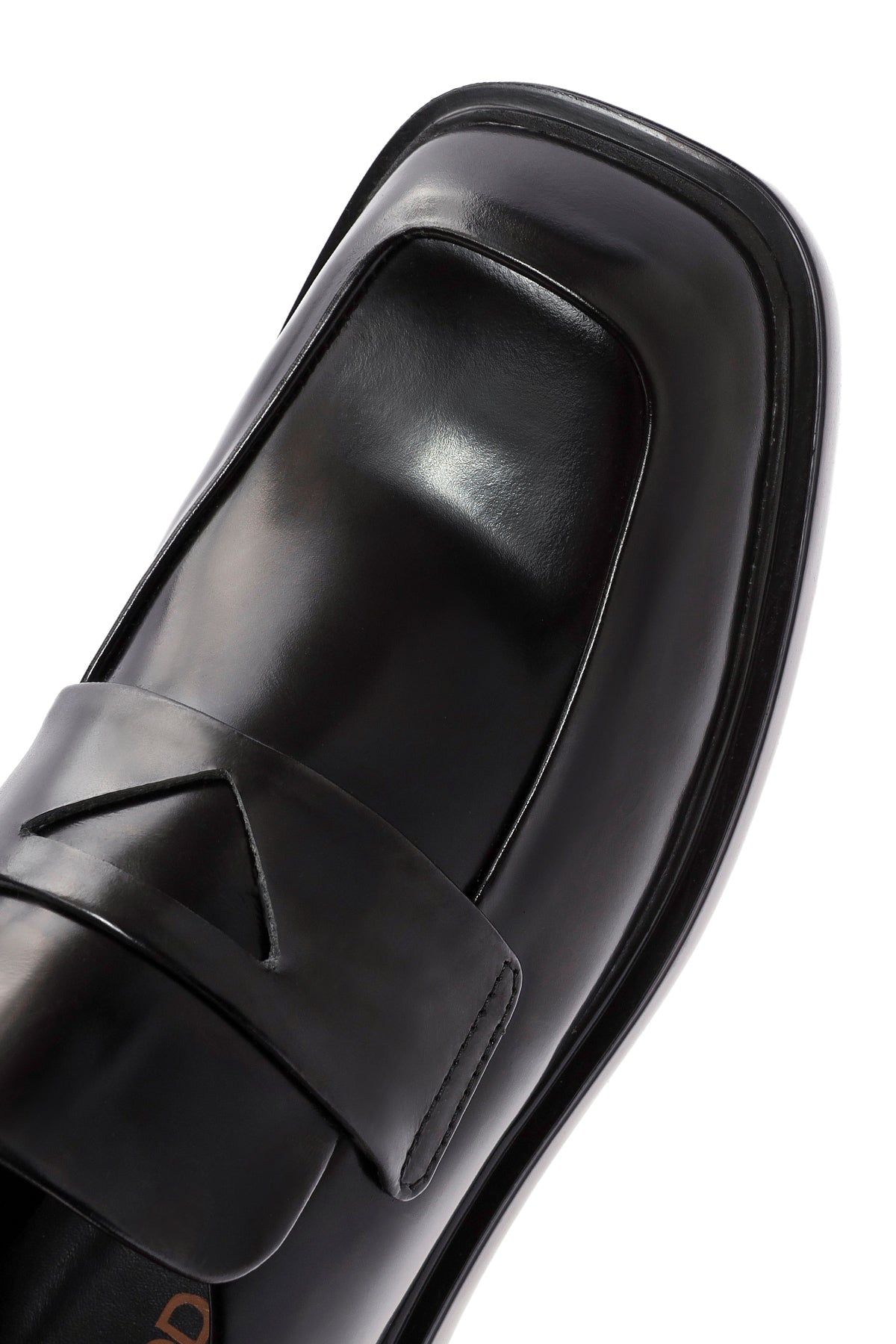 Kadın Siyah Deri Maskülen Loafer