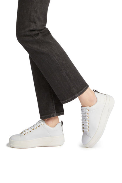 Geox Kadın Beyaz Spherica Ecub-2 Bağcıklı Deri Sneaker