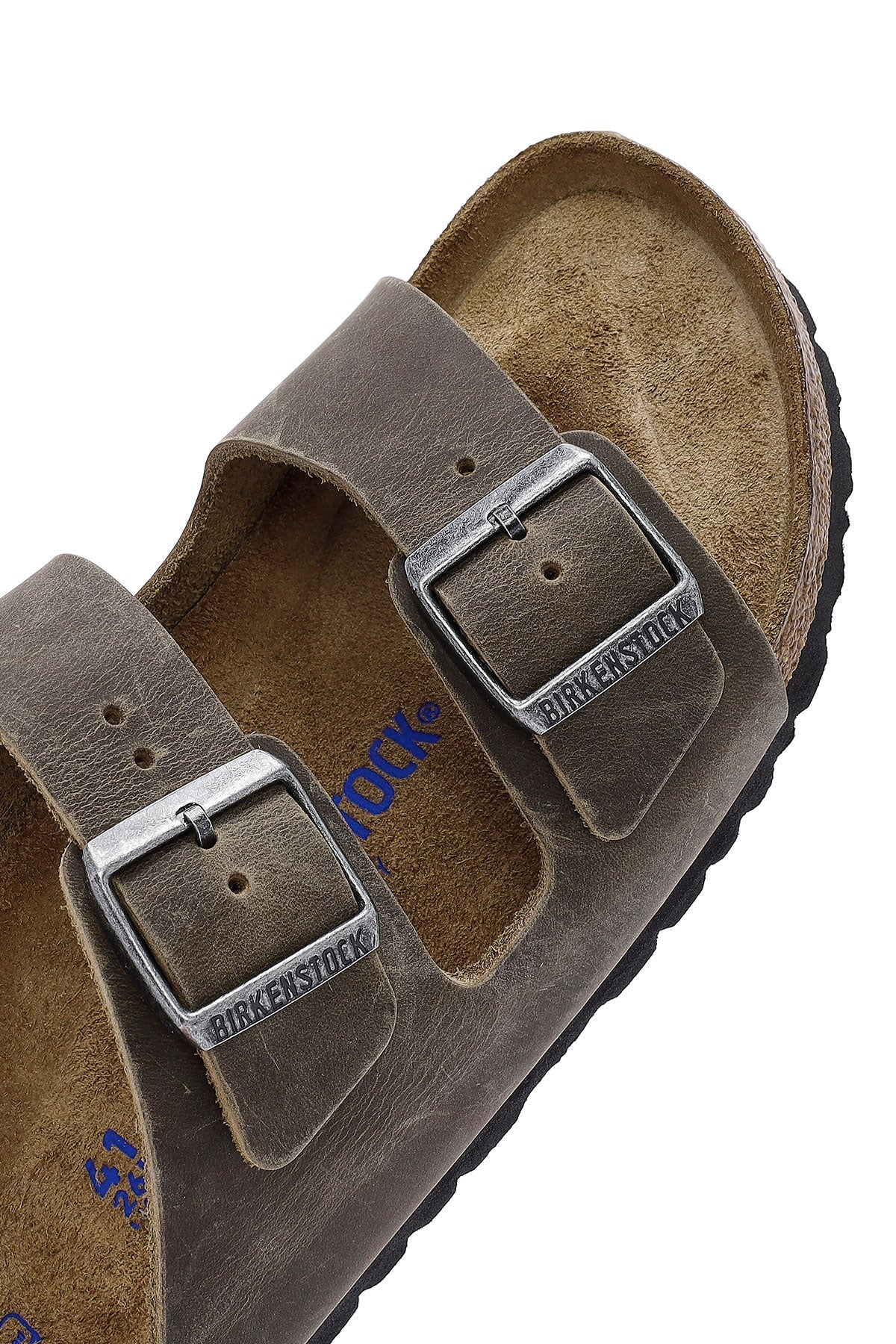 Birkenstock Erkek Haki Arizona Çift Tokalı Nubuk Deri Terlik