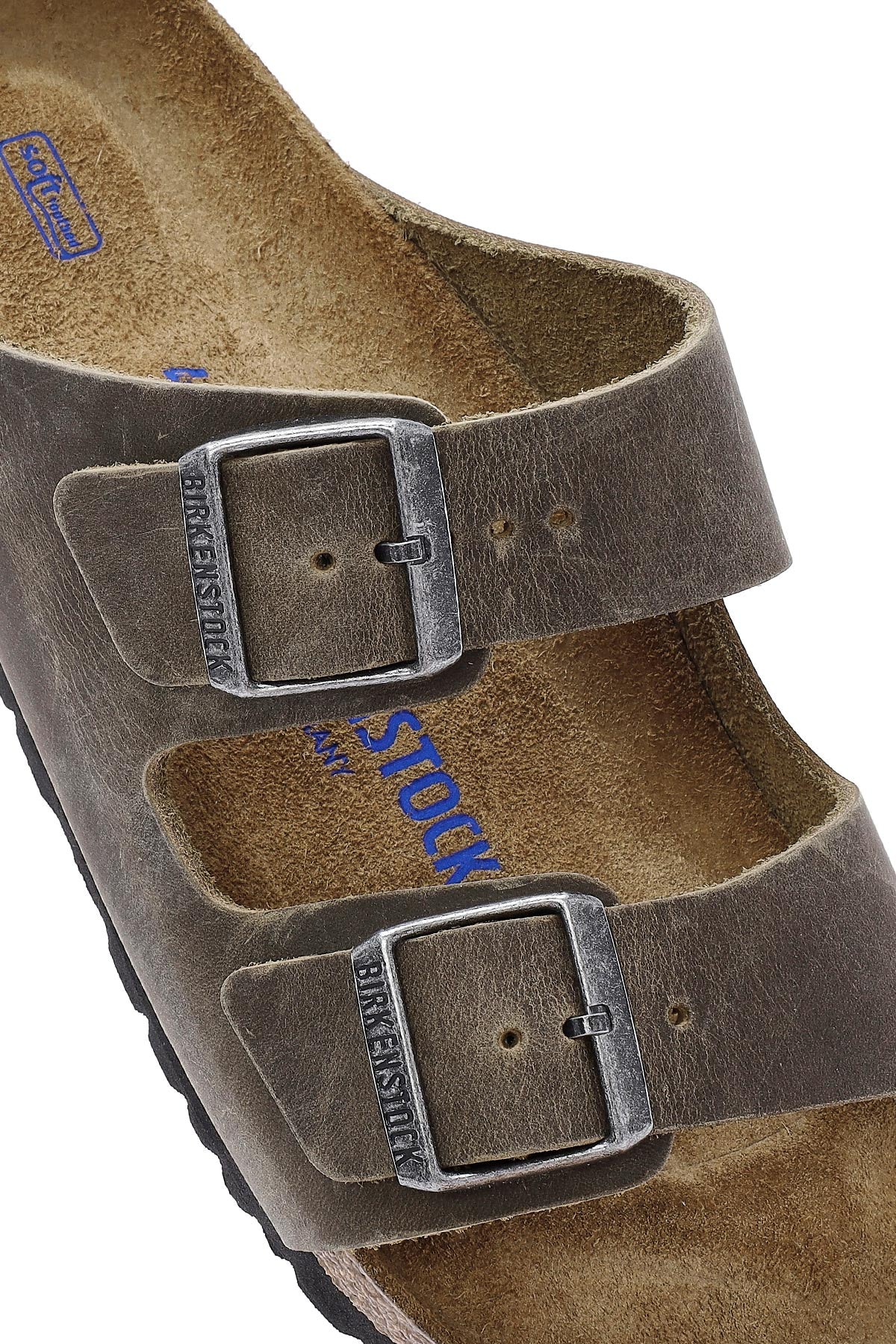 Birkenstock Erkek Haki Arizona Çift Tokalı Nubuk Deri Terlik