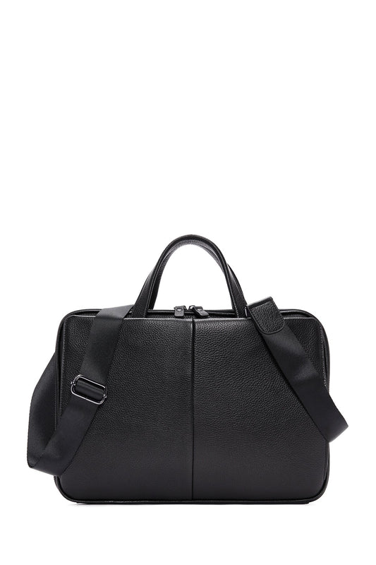 Erkek Siyah Deri Laptop Çantası