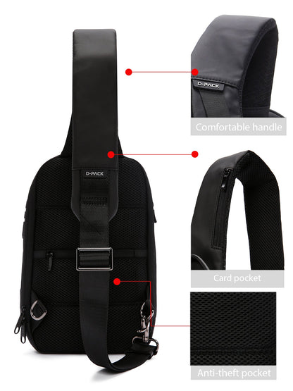 D-pack Erkek Siyah Teknolojik Sırt Çantası