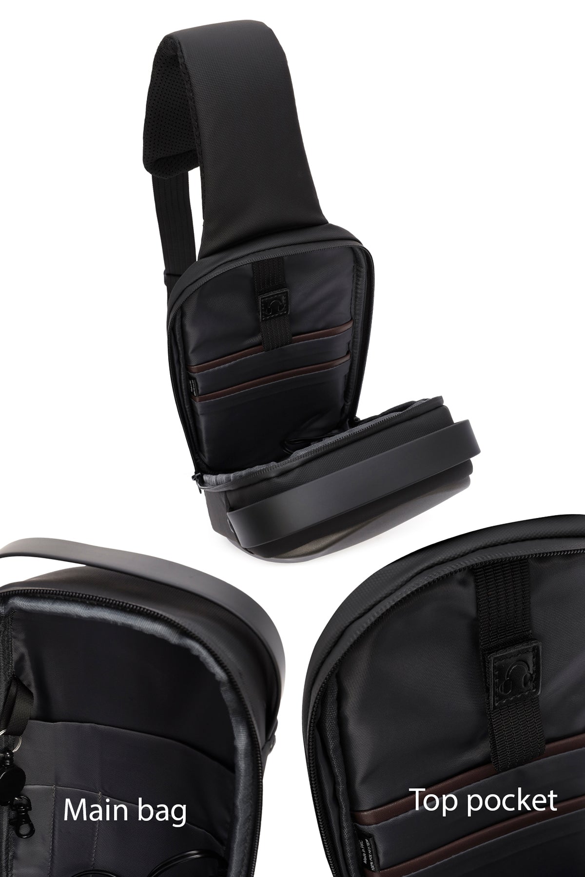 D-pack Erkek Gri Teknolojik Kumaş Çapraz Çanta