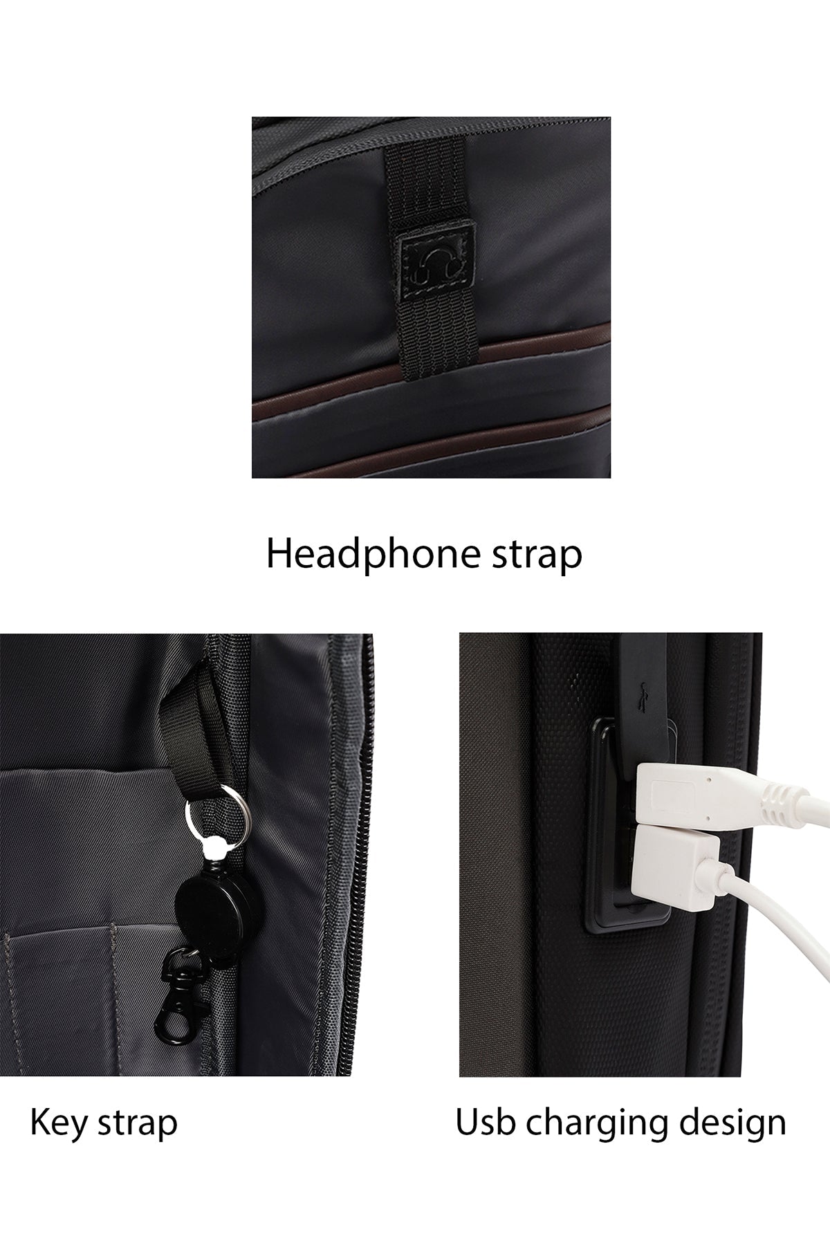 D-pack Erkek Gri Teknolojik Kumaş Çapraz Çanta