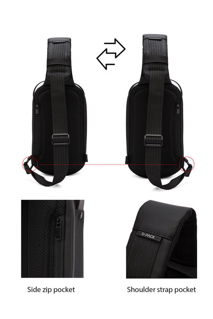 D-pack Erkek Gri Teknolojik Kumaş Çapraz Çanta