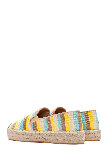 Kadın Sarı Hasır Espadril