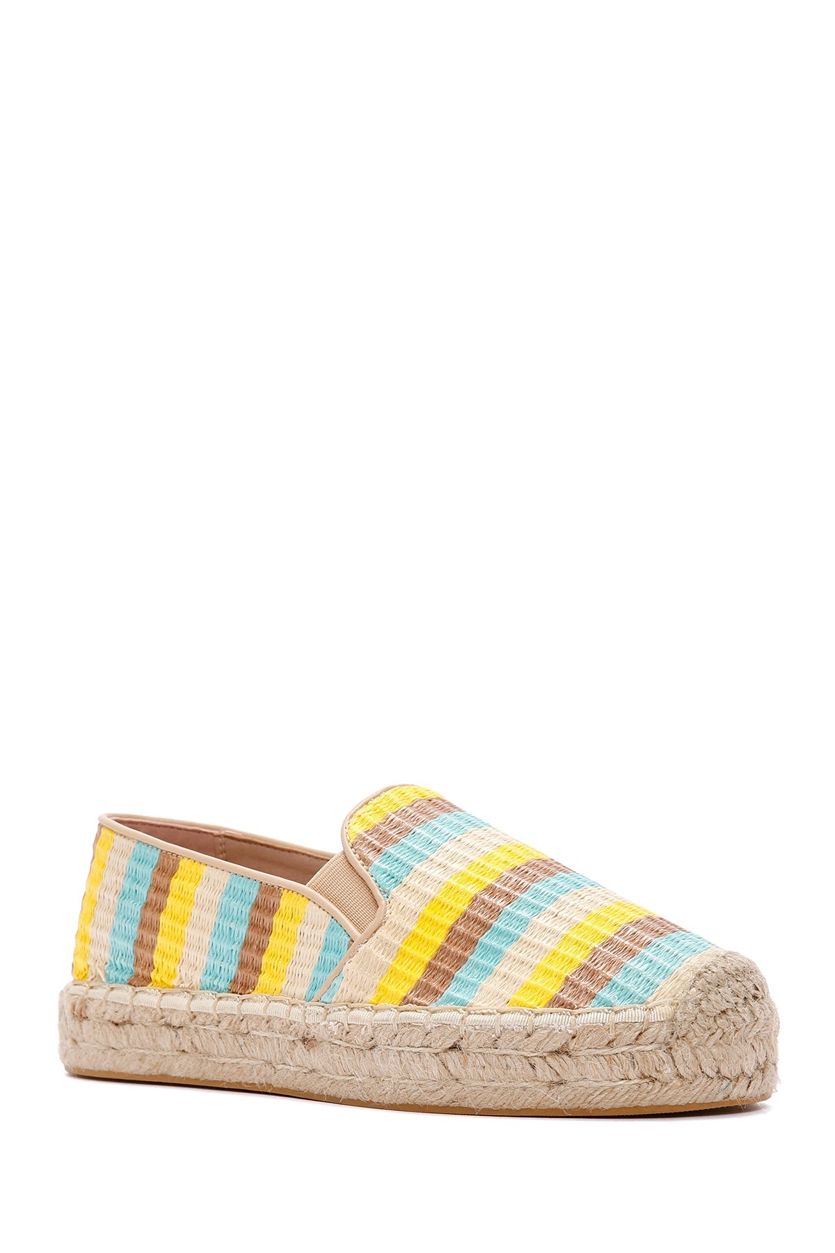 Kadın Sarı Hasır Espadril