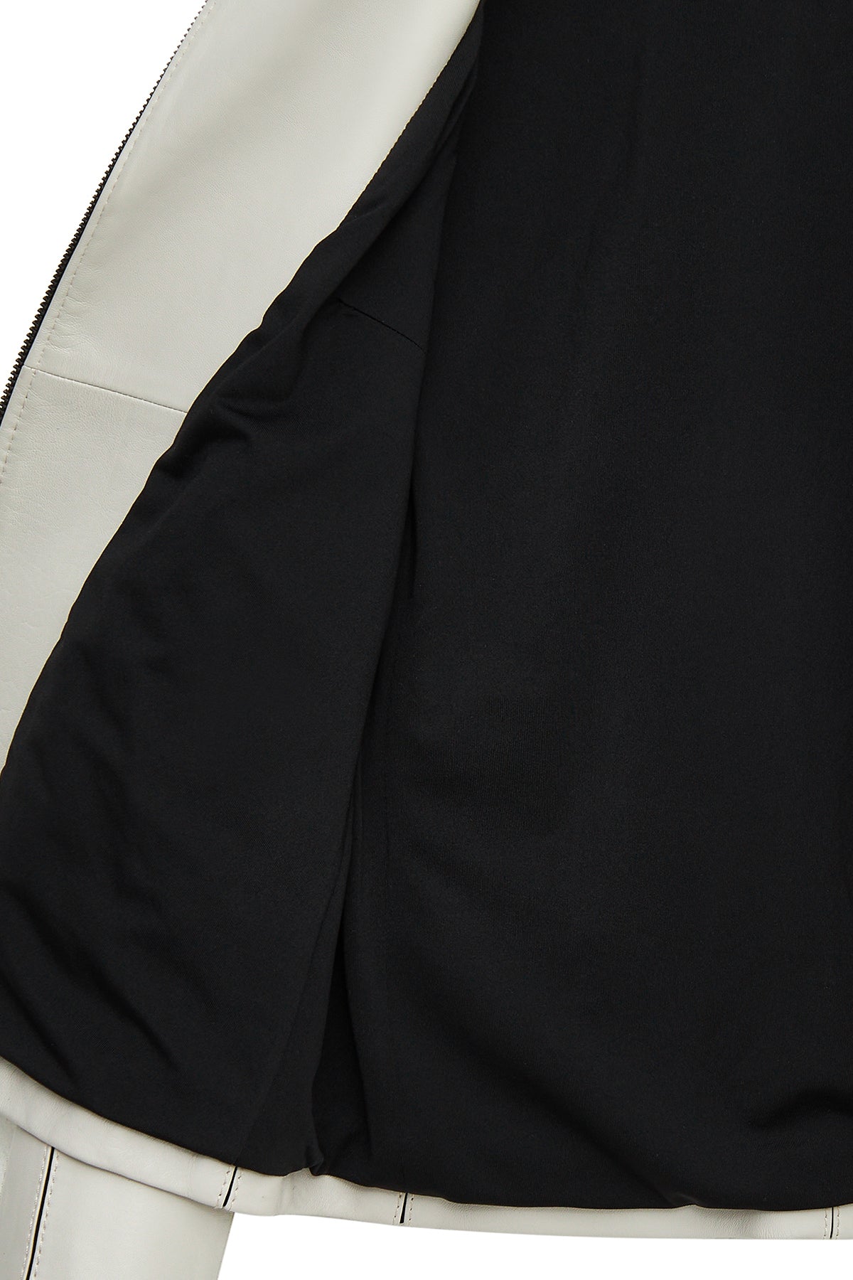 Kiara Kadın Bej Slim-fit Biker Deri Ceket