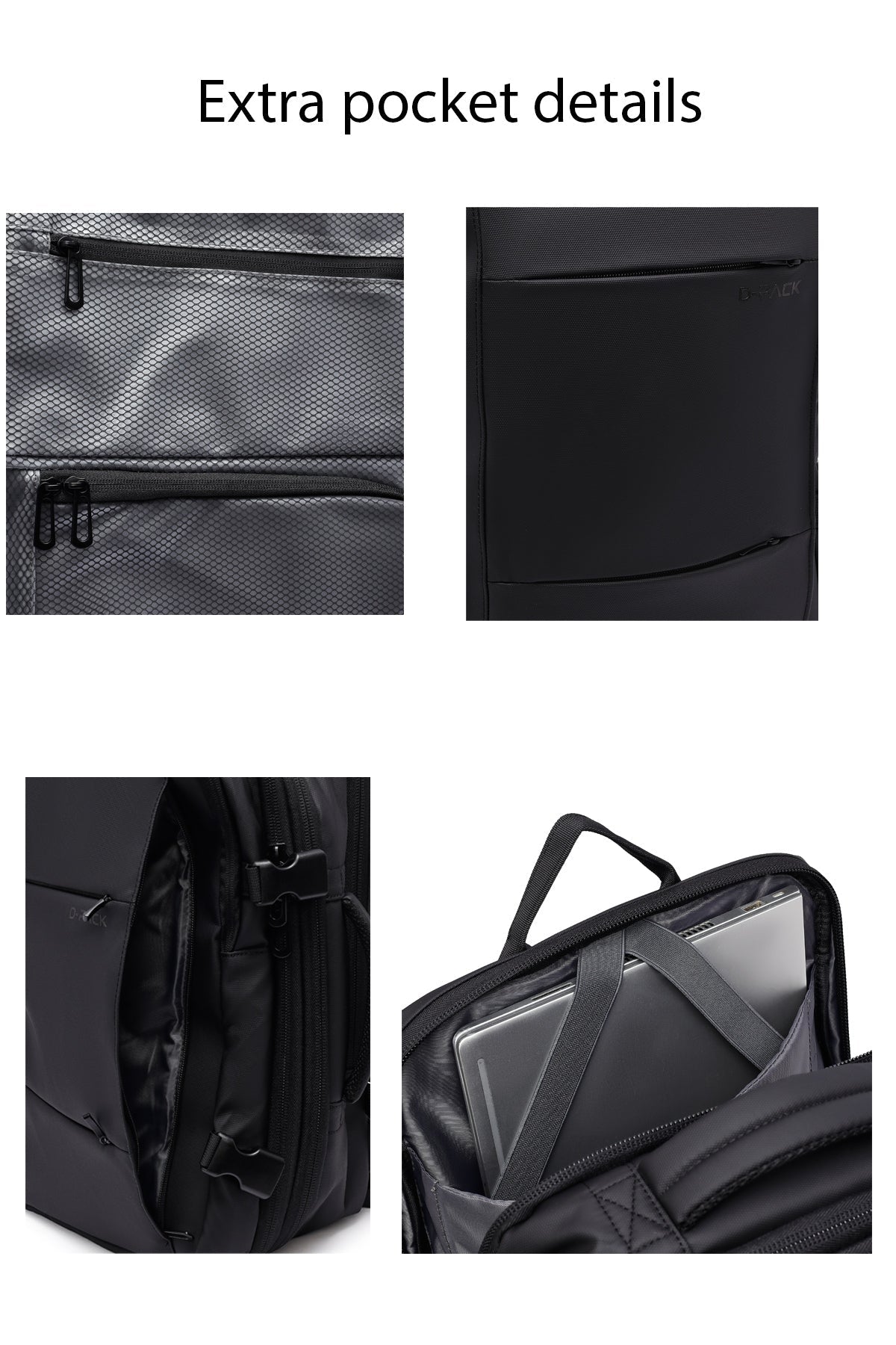D-pack Erkek Siyah Kumaş Sırt Çantası