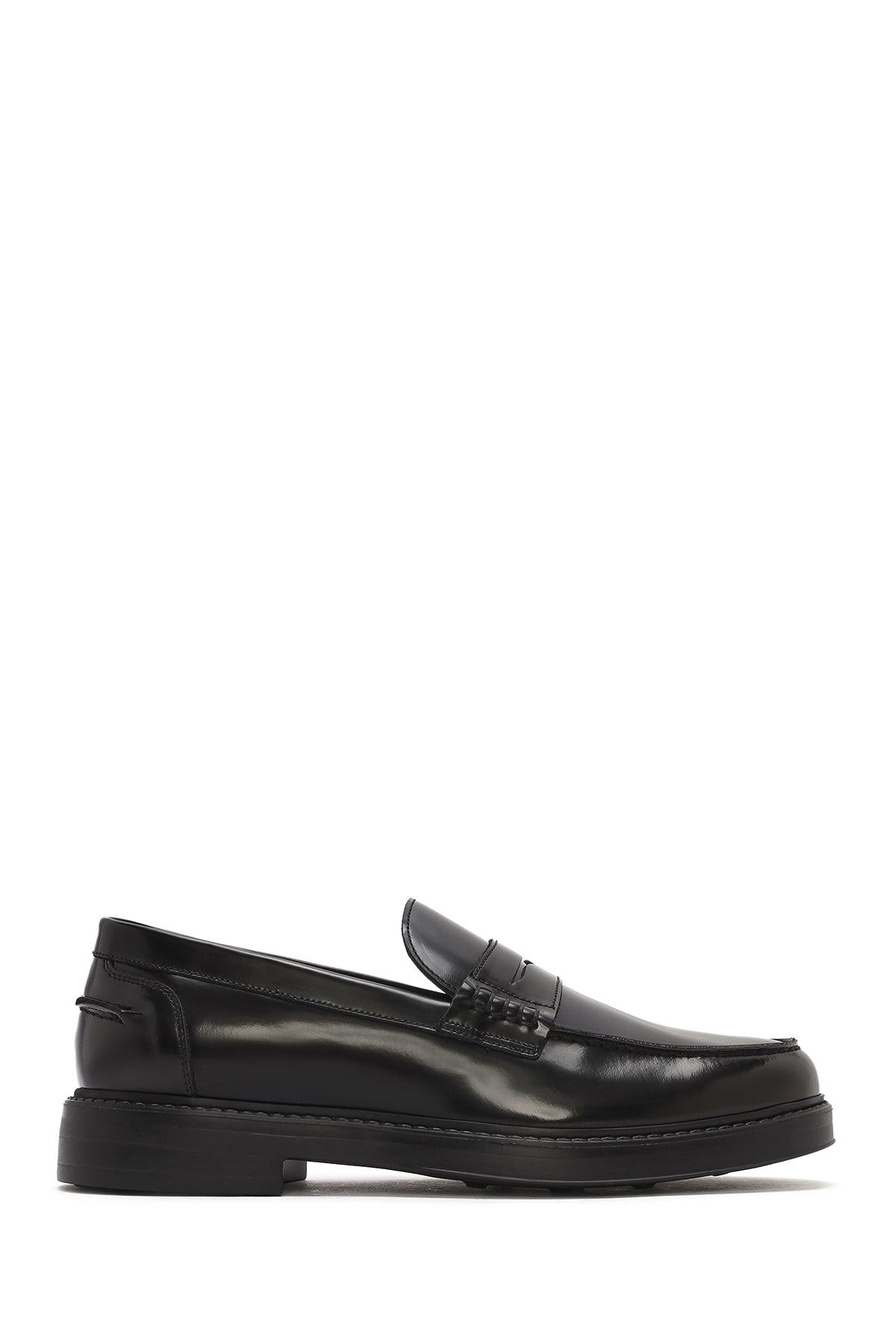 Erkek Siyah Deri Klasik Loafer