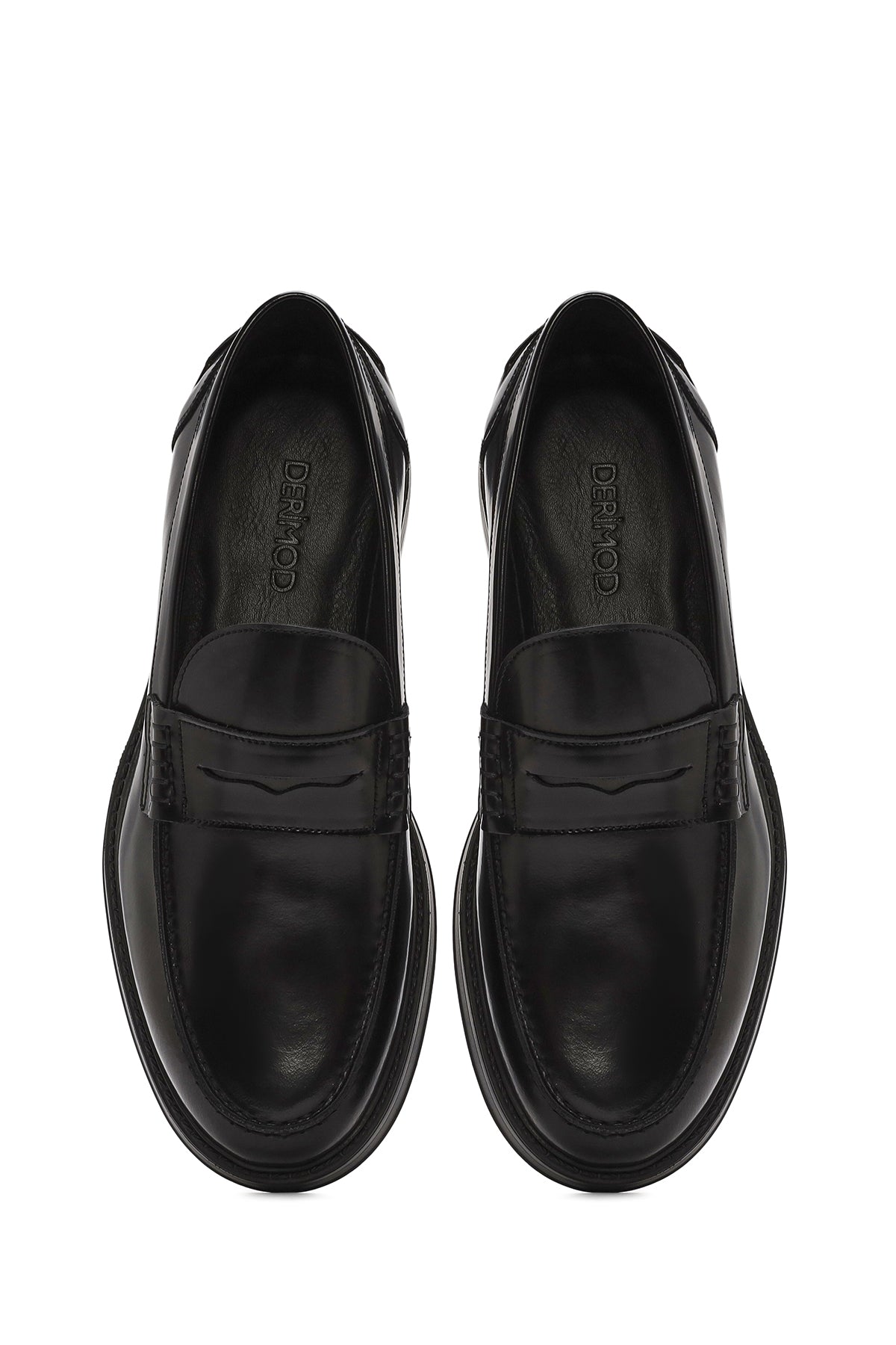 Erkek Siyah Deri Klasik Loafer