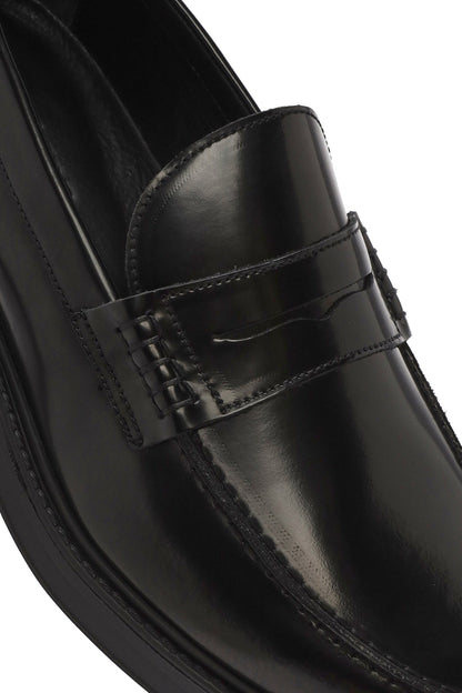 Erkek Siyah Deri Klasik Loafer