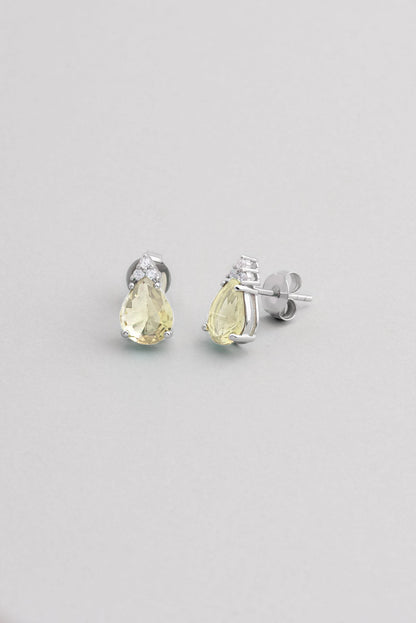 Güneş Işıltısı 18 Ayar Beyaz Altın Kaplama Gümüş Küpe 5073575499