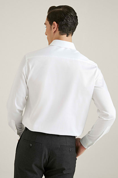 Damat Comfort Beyaz Düz Nano Care Gömlek