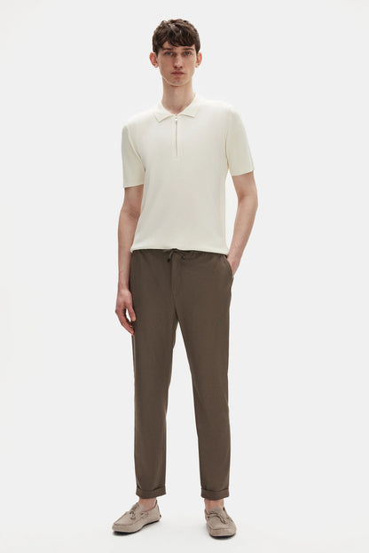 Tween Relaxed Fit Ekru Yarım Fermuarlı Polo Yaka Triko