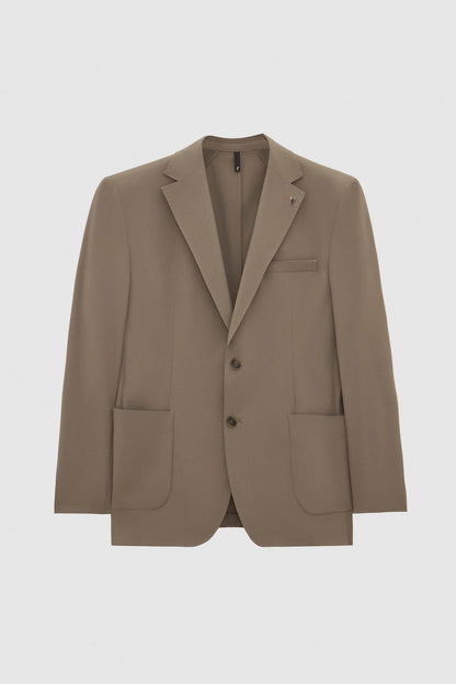 Tween Slim Fit Vizon Düz Kumaş Ceket