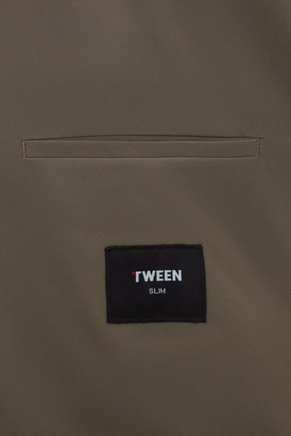 Tween Slim Fit Vizon Düz Kumaş Ceket