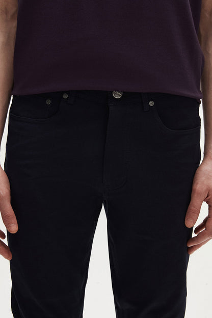 Tween Super Slim Fit Lacivert Diyagonel Chino Pantolon