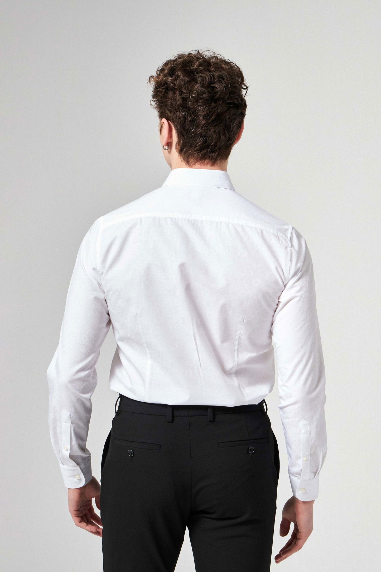 Tween Slim Fit Beyaz Düz %100 Pamuklu Smokin Gömlek