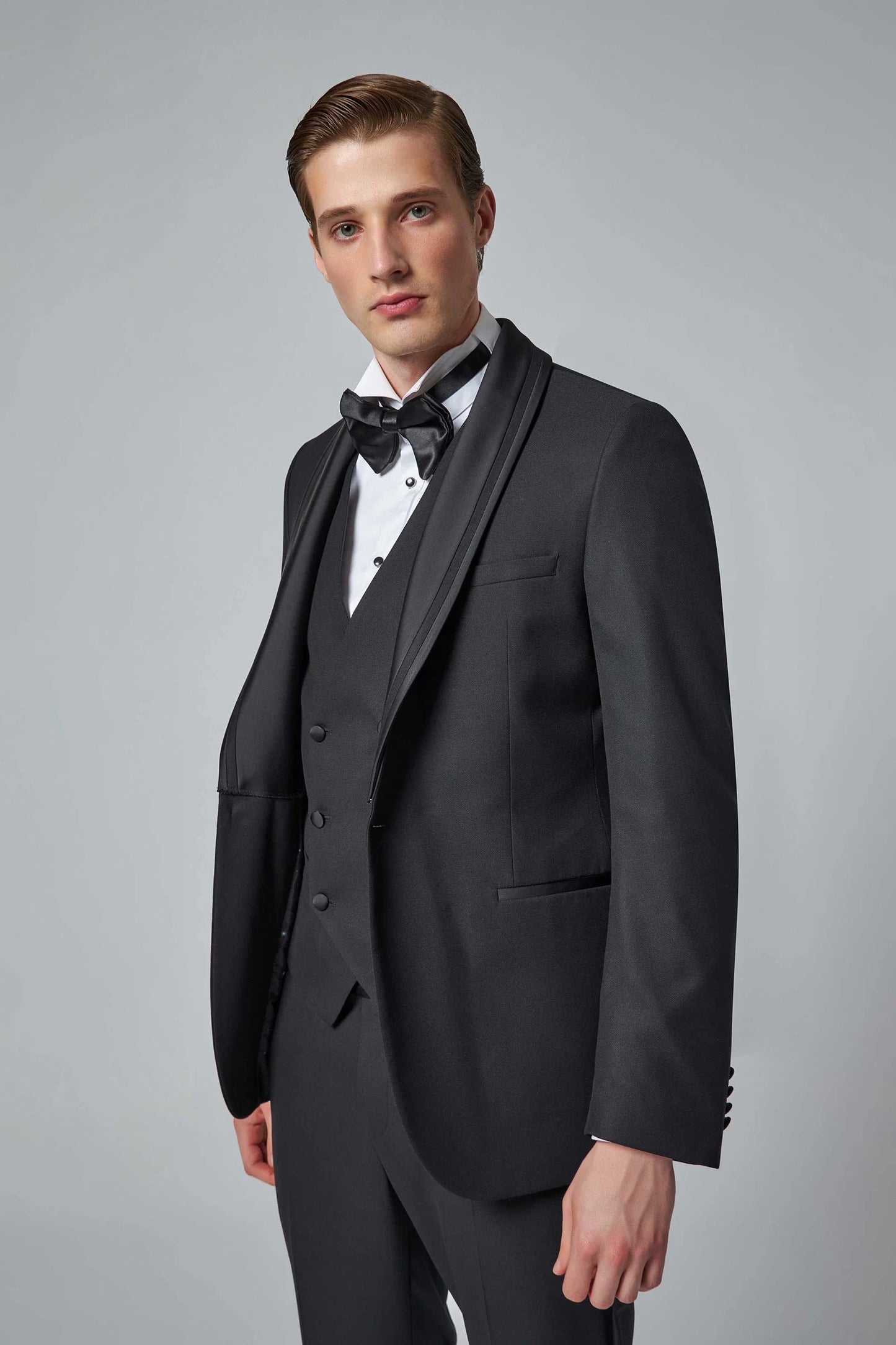Tween Slim Fit Siyah Smokin Takim Yelekli