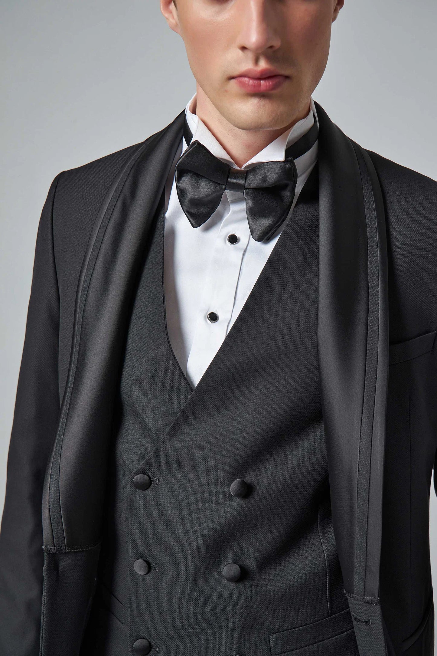 Tween Slim Fit Siyah Smokin Takim Yelekli